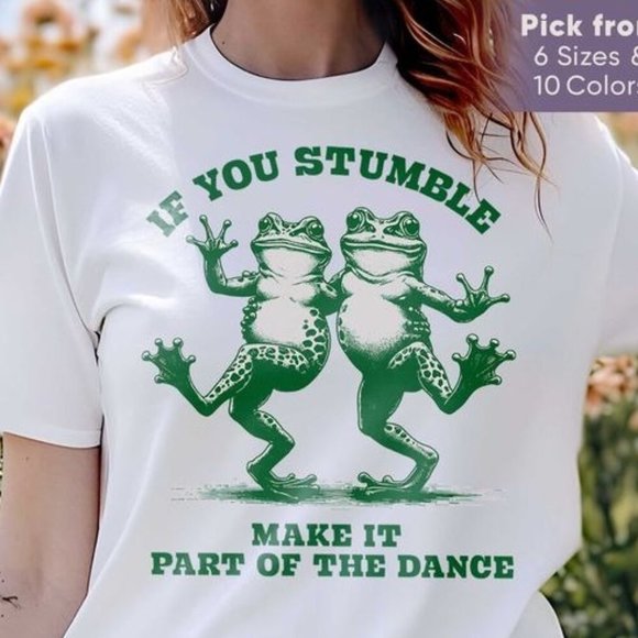 Funny Frog Dance Shirt Humorous Saying Graphic Tee - Picture 1 of 4